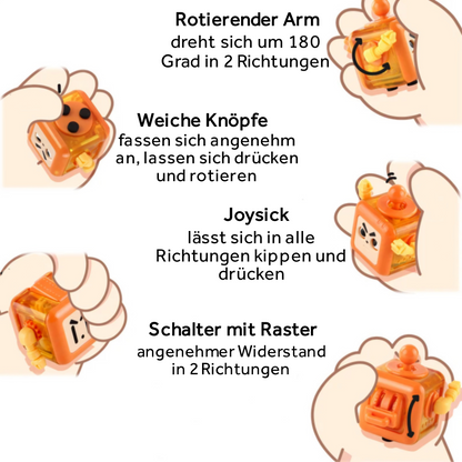 StressCube Pro - Multi-Function Fidget Cube für Konzentration & Klarheit