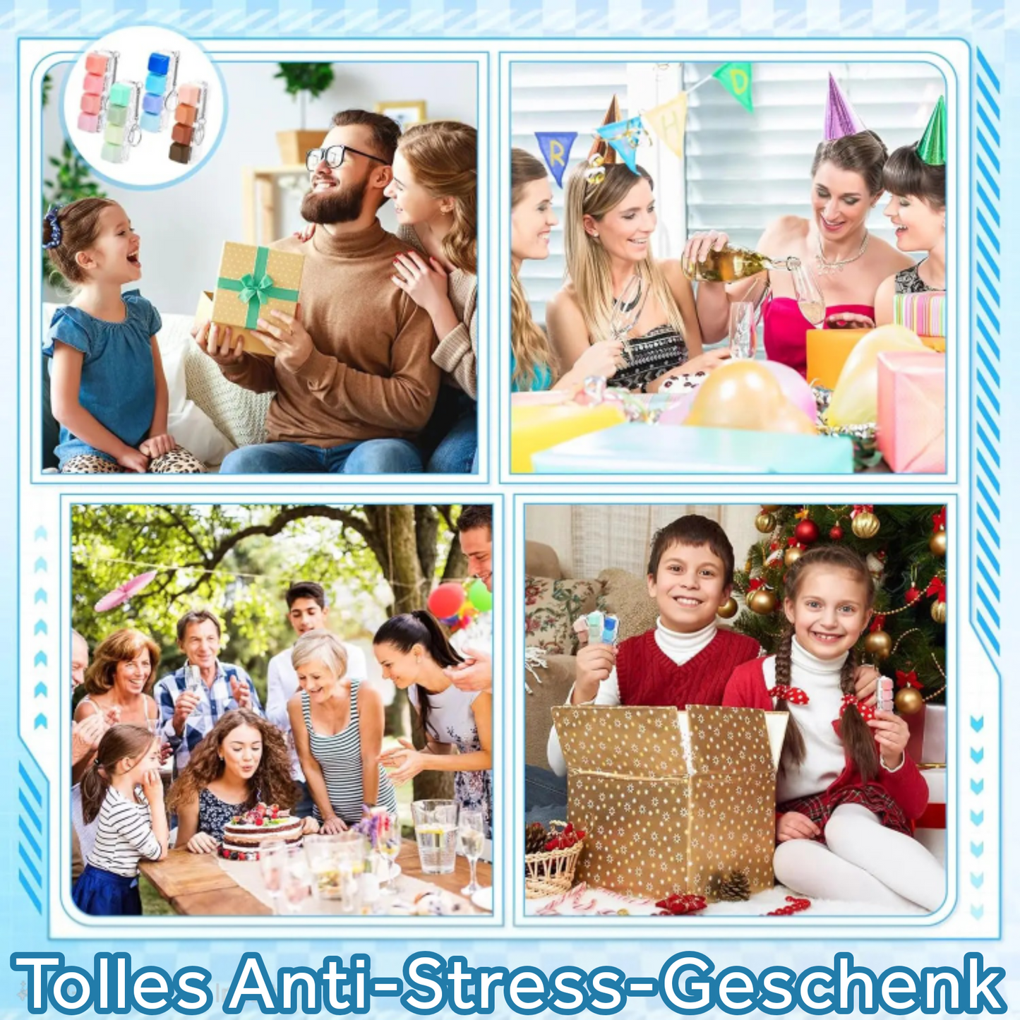 KeyPop - Pop-It Schlüsselanhänger gegen Nervosität & Anspannung