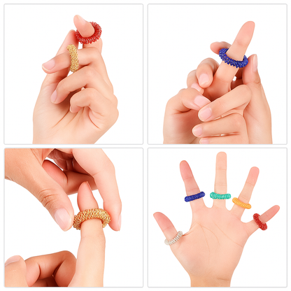 Akupressur Ringe - Entspannende Massage-Fingerringe für guten Energiefluss