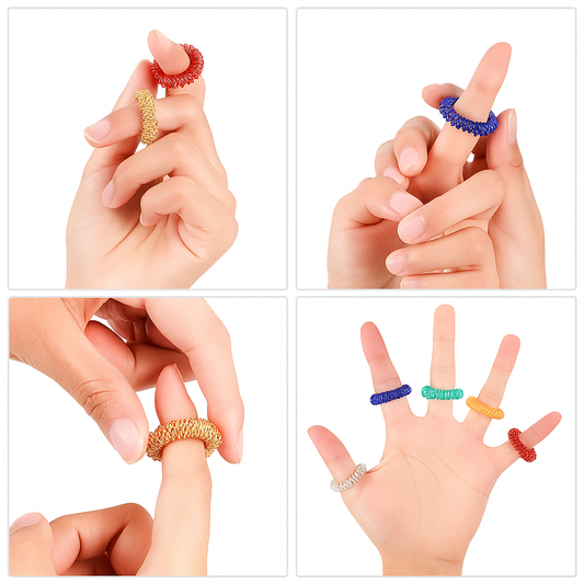 Akupressur Ringe - Entspannende Massage-Fingerringe für guten Energiefluss